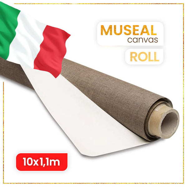 Tela di lino per pittura MUSEAL in rotolo da 10 metri - varie larghezze