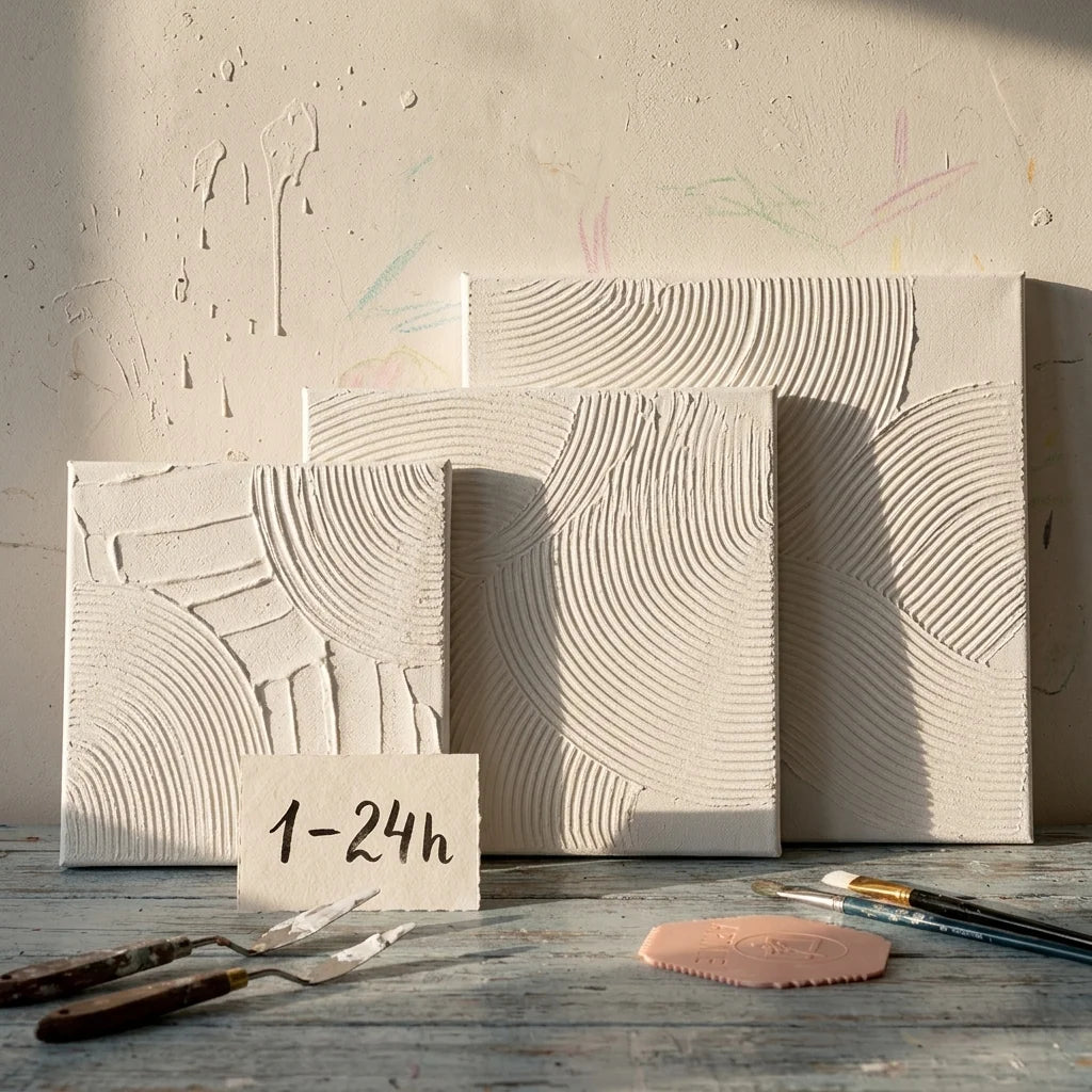I rilievi in pasta 3D asciugano all'aria — da 1 a 24 ore