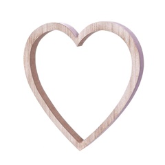 Cuore in legno di Acero 30cm con base