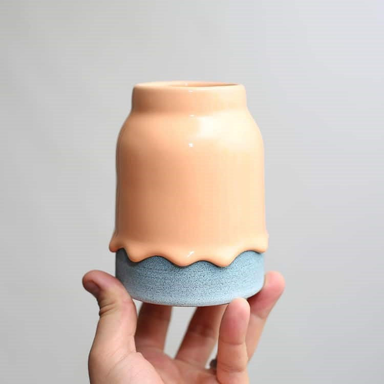 Fai-da-te: tazze in ceramica con smalto arcobaleno "sfumato"