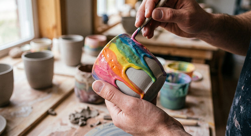 Smalti arcobaleno sulla ceramica: il laboratorio artistico di Brian Giniewski