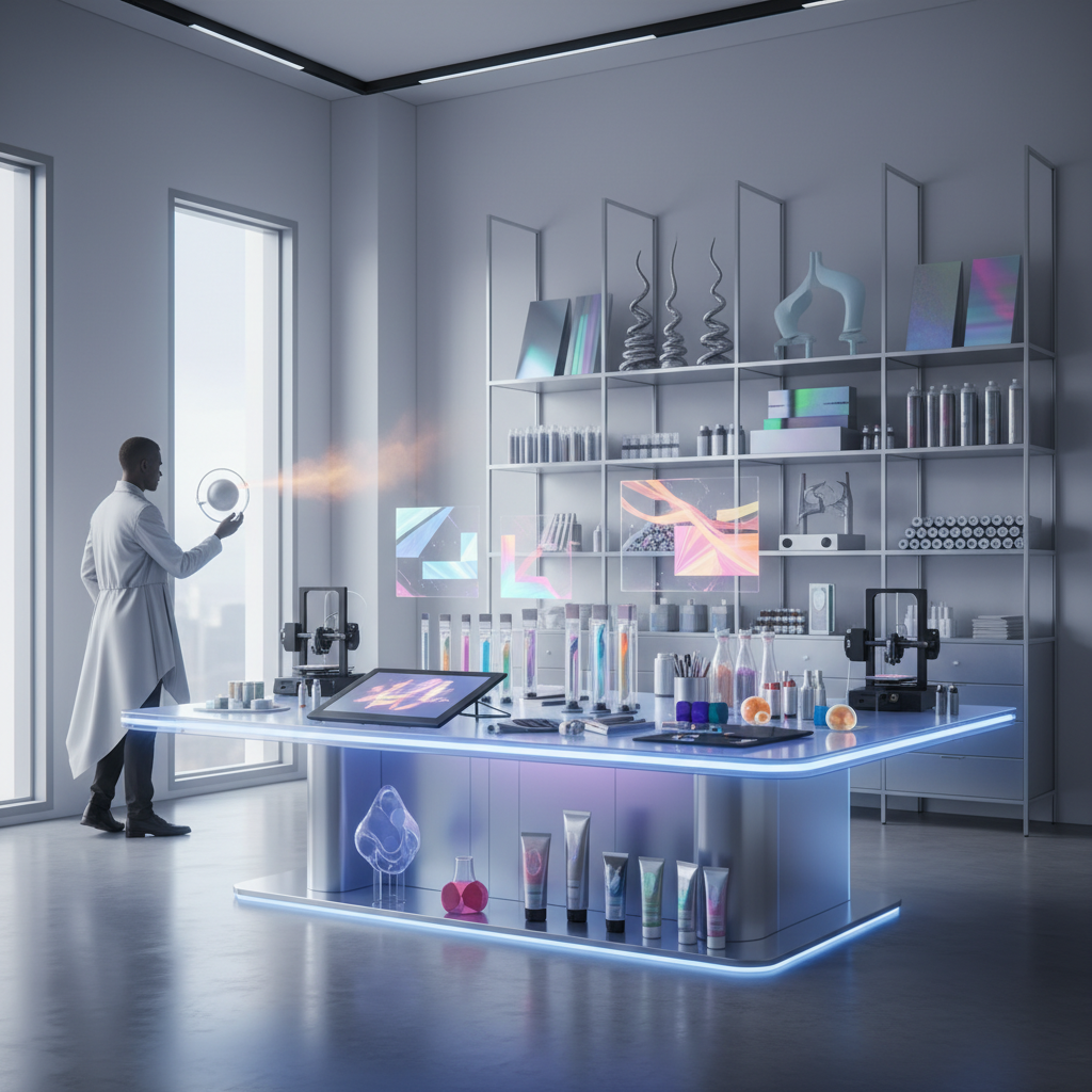 futuristic art studio setup