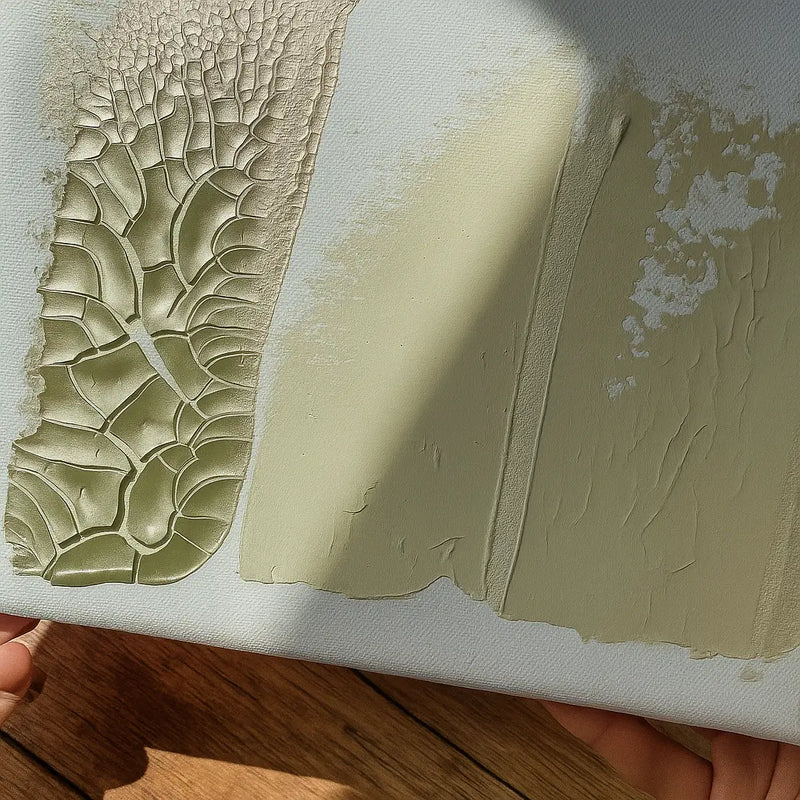 Mescolare la pasta screpolante con il colore acrilico: cosa succede quando l'oro incontra il bianco?