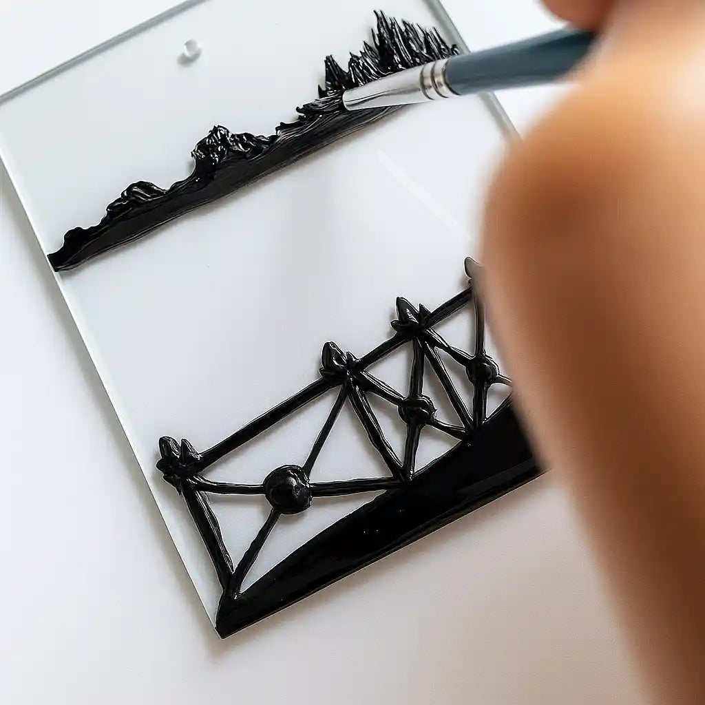 Maak betoverende 3D-effecten met sjabloonverf op glas