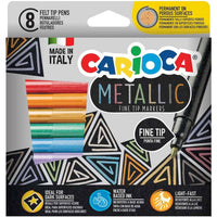 Pennarelli Carioca Metallic, punta maxi, colori assortiti