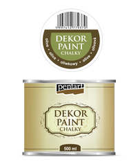 Gessetto decorativo Chalky Pentart 500 ml – olive
