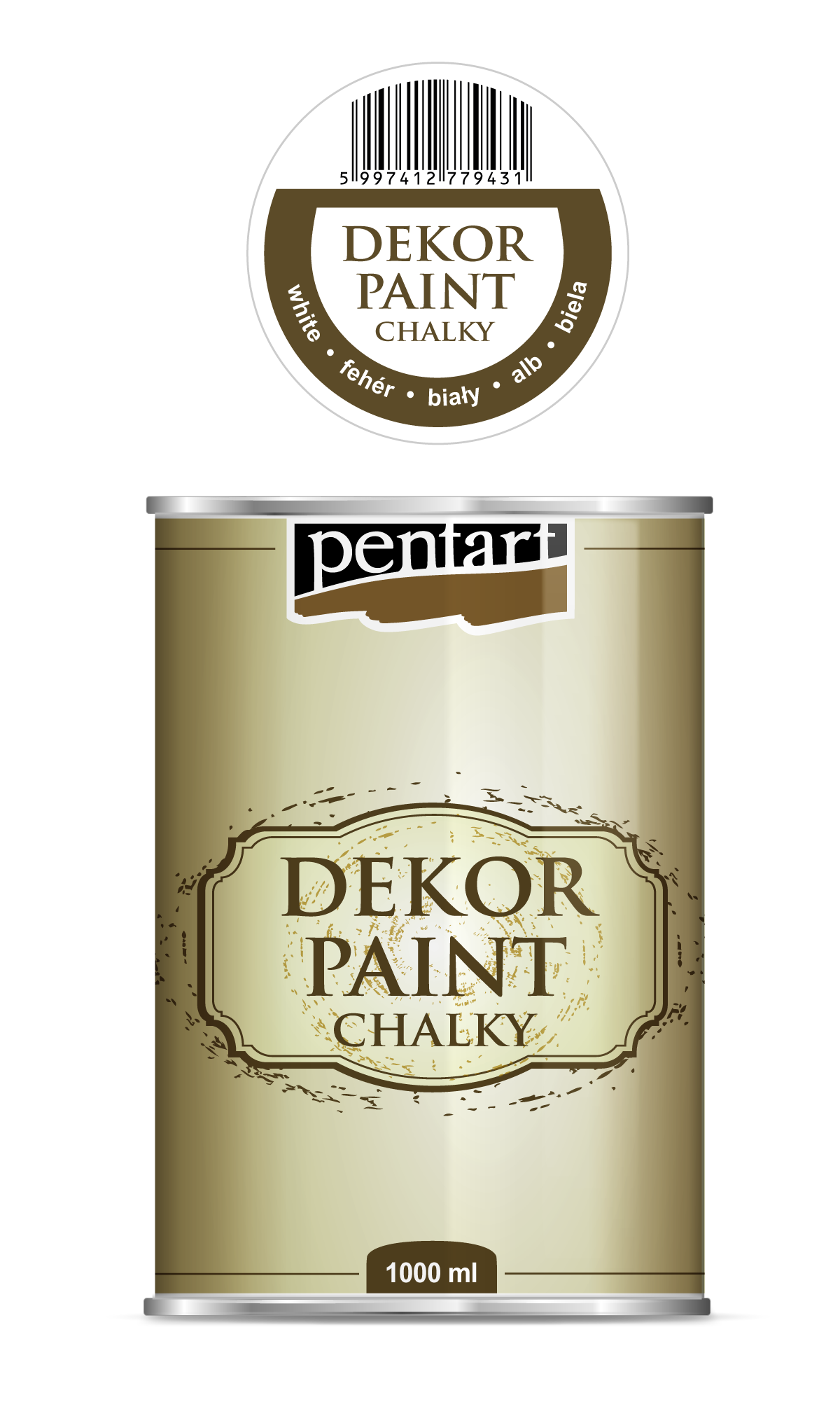 Colore a effetto gesso Pentart Chalky 1000 ml – immagine 3