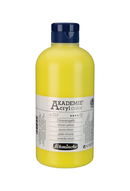 Colore acrilico Schmincke AKADEMIE Acryl color 500 ml – 222 Giallo limone