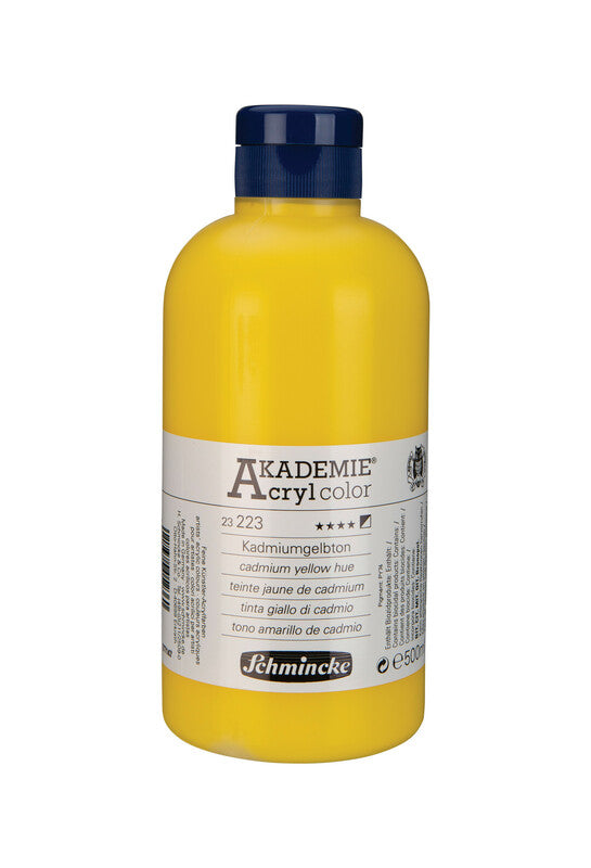Colore acrilico Schmincke AKADEMIE Acryl color 500 ml – 223 Tonalità giallo cadmio