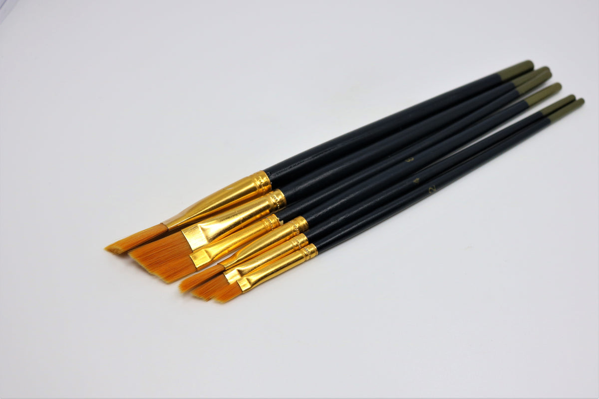 Set di pennelli Pentart – 6 pz – fino a 11, piatto obliquo