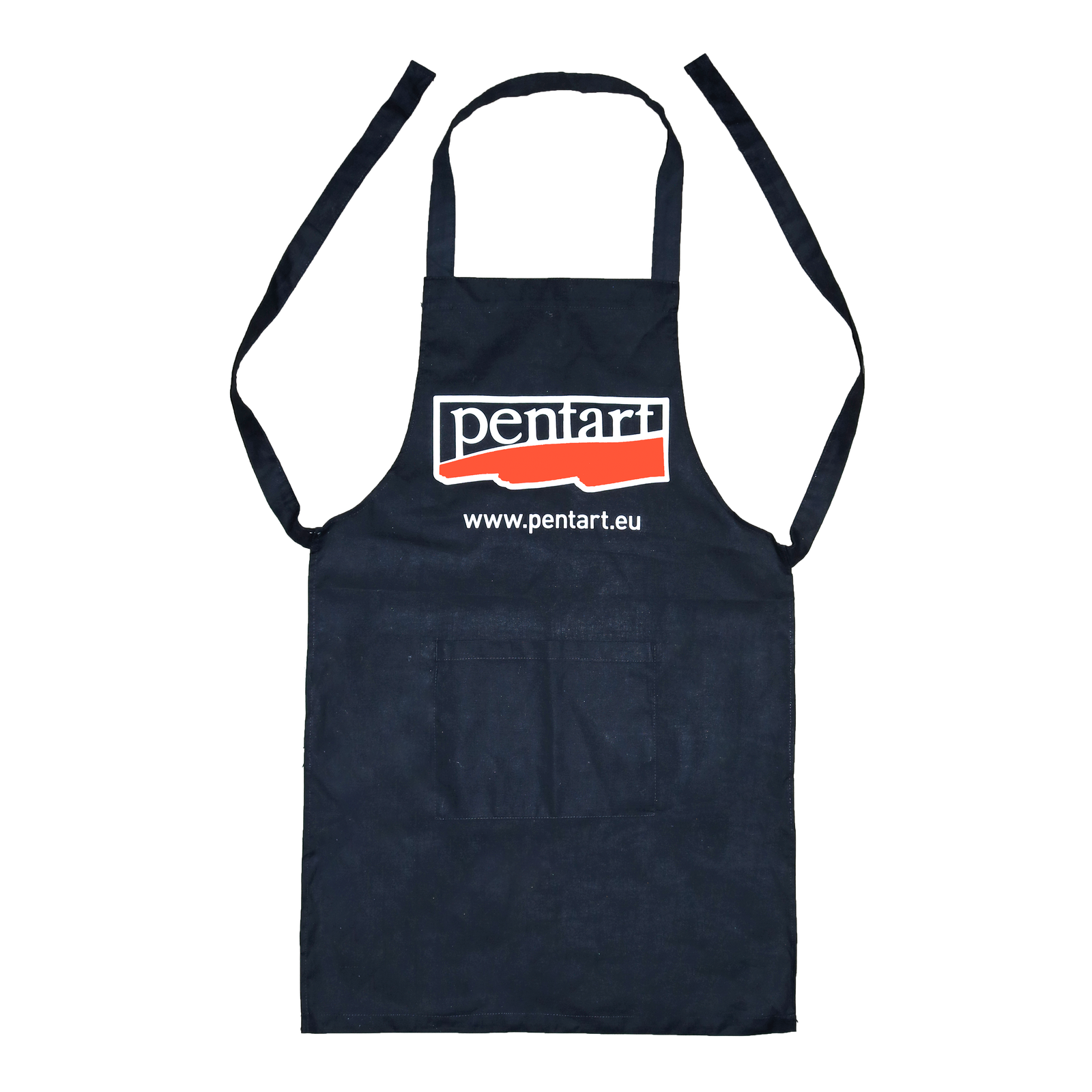 Grembiule di cotone con tasca - 70 x 75 cm – cm, black with Pentart logo