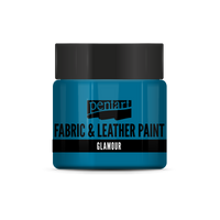 glamour fabric & leather paint 50 ml – blu argenteo