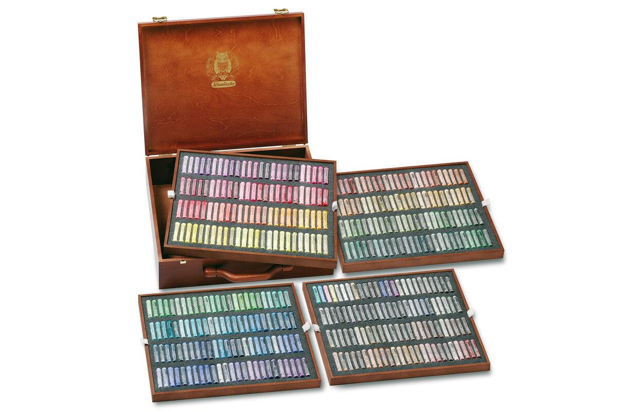 Cofanetto in legno con pastelli morbidi Schmincke – 400 pz
