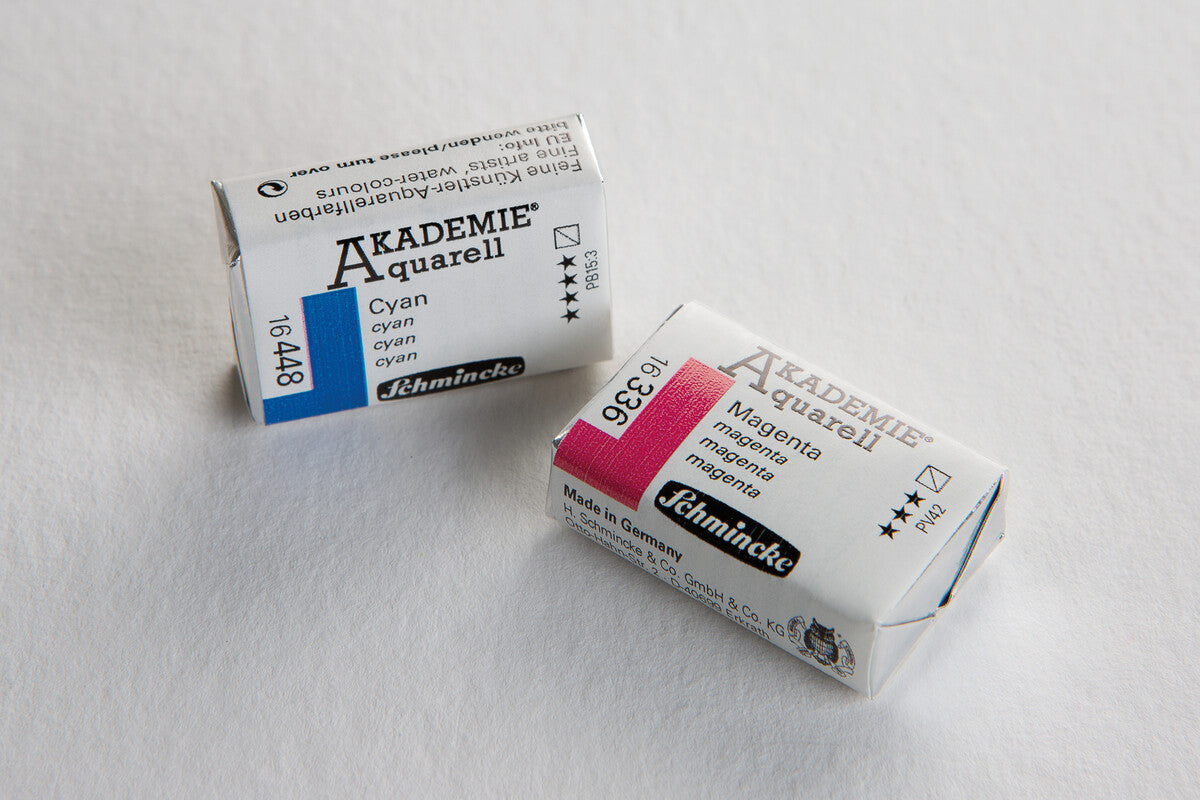 Scatola metallica vuota Schmincke AKADEMIE Aquarell per 12 godet interi
