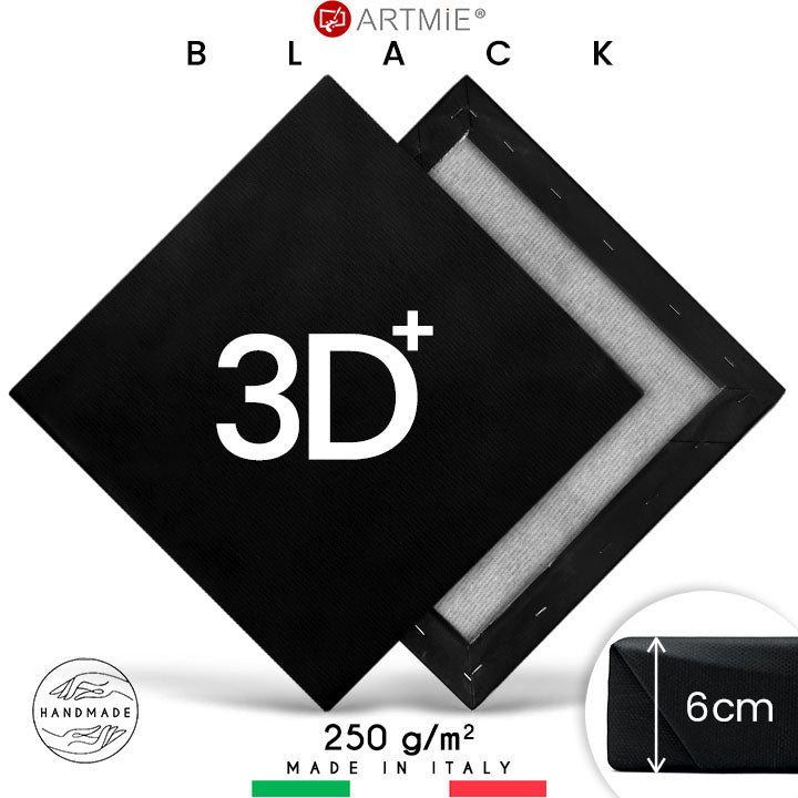 3D+ Tela per pittura nera con telaio PROFI | varie dimensioni