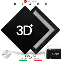 3D+ Tela per pittura nera con telaio PROFI | varie dimensioni