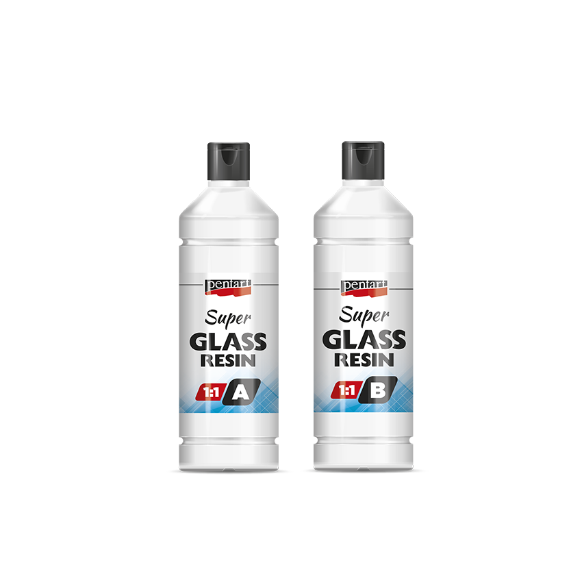 Pura resina Pentart Super Glass 1: 1 - 2 x 40 ml – 125 ml