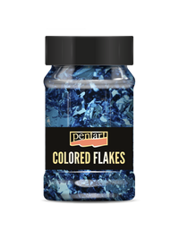 Fiocchi di lamina metallica Pentart 100 ml – blue