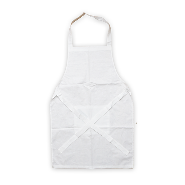 Grembiule di cotone con tasca - 70 x 75 cm – cm, white