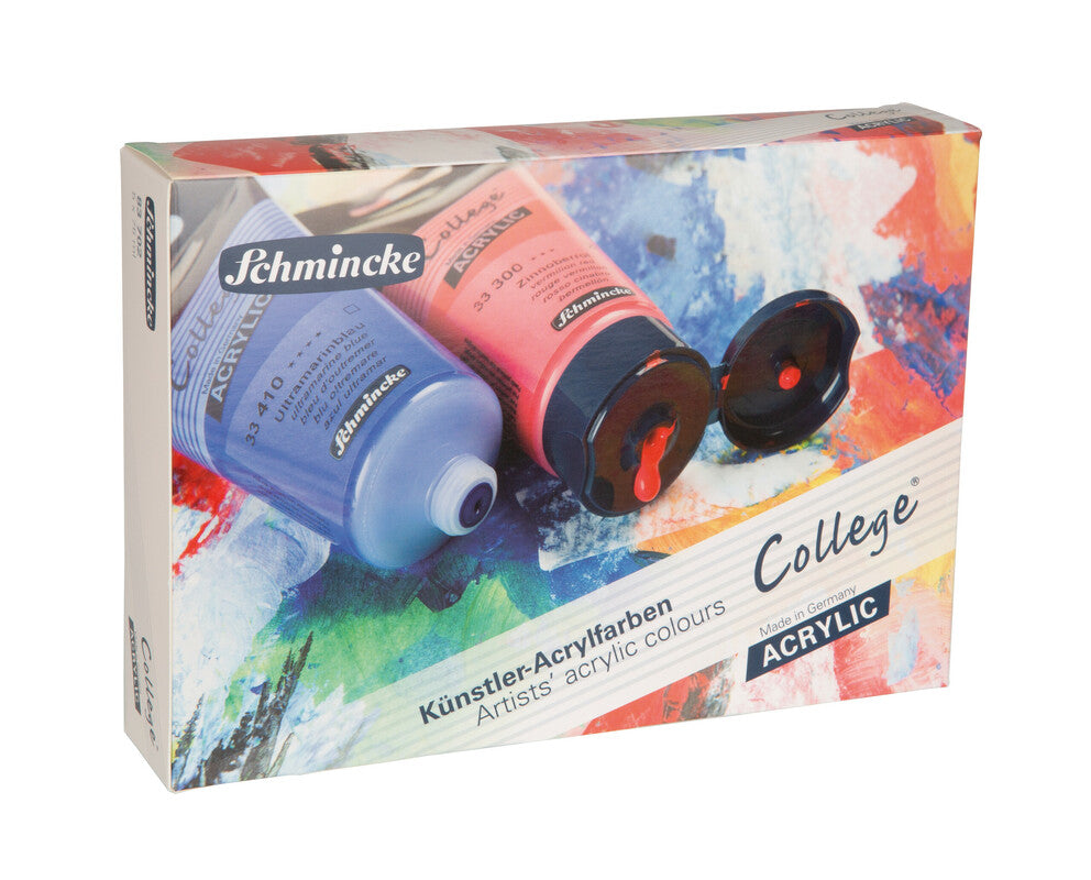 Colori acrilici Schmincke College Acrylic – set in cartone da 5 x 75 ml