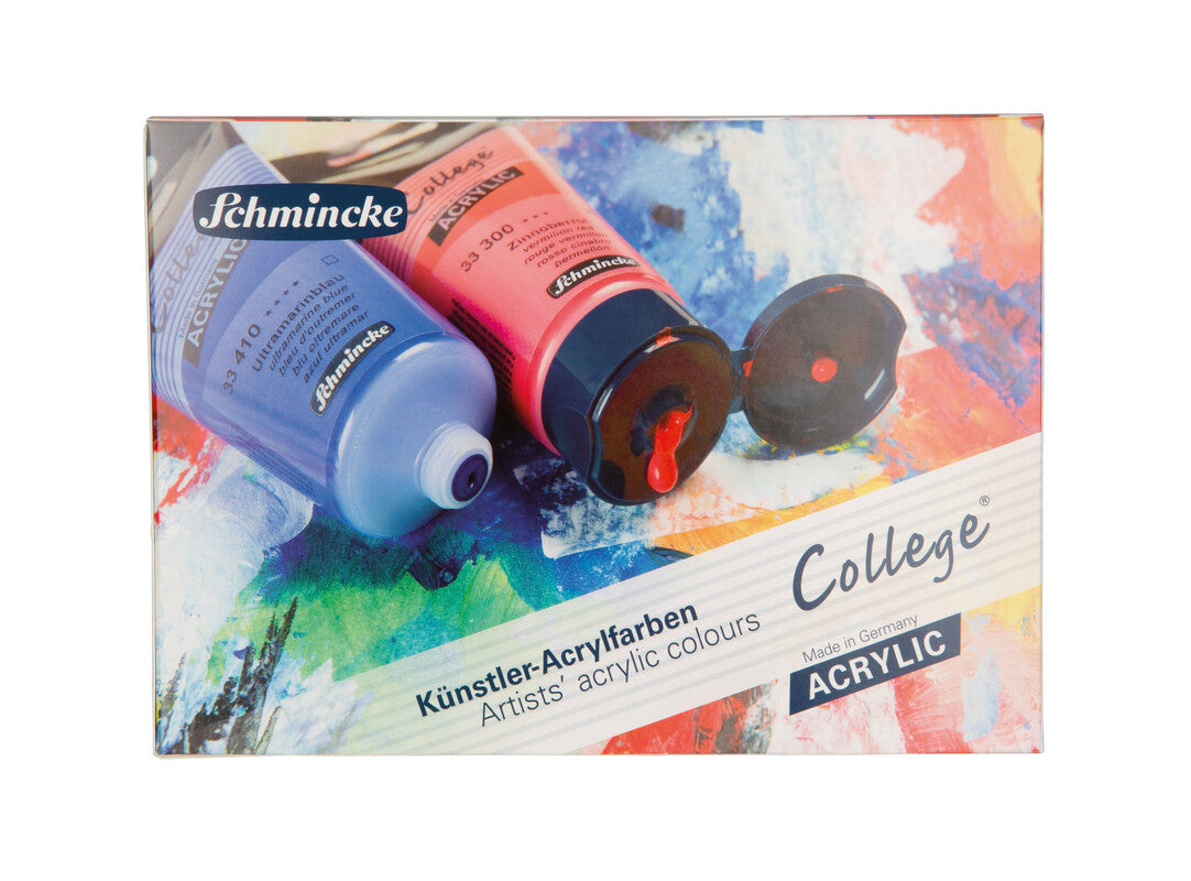 Colori acrilici Schmincke College Acrylic – set in cartone da 5 x 75 ml
