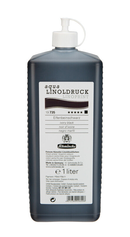 Colore per linoleografia Schmincke aqua-LINOPRINT 1 l Ivory black