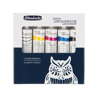 Set di colori per linoleografia Schmincke aqua-LINOPRINT, 5 x 20 ml