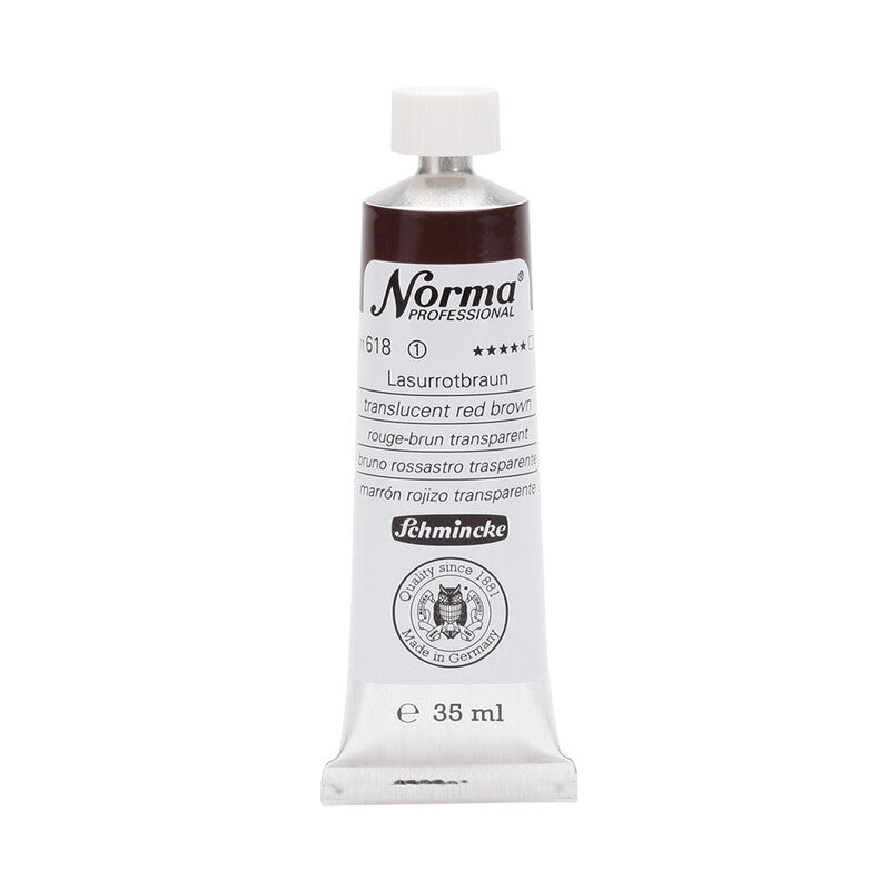 Colori a olio Schmincke Norma Professional 35 ml – 618 Bruno rossastro trasparente