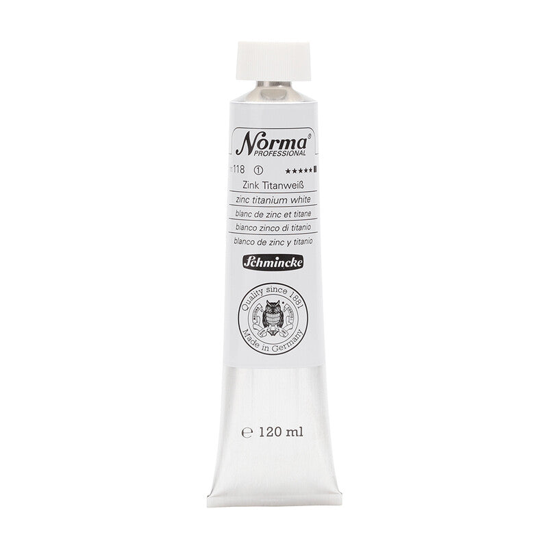 Colori a olio Schmincke Norma Professional 120 ml – 118 Bianco titanio zinco
