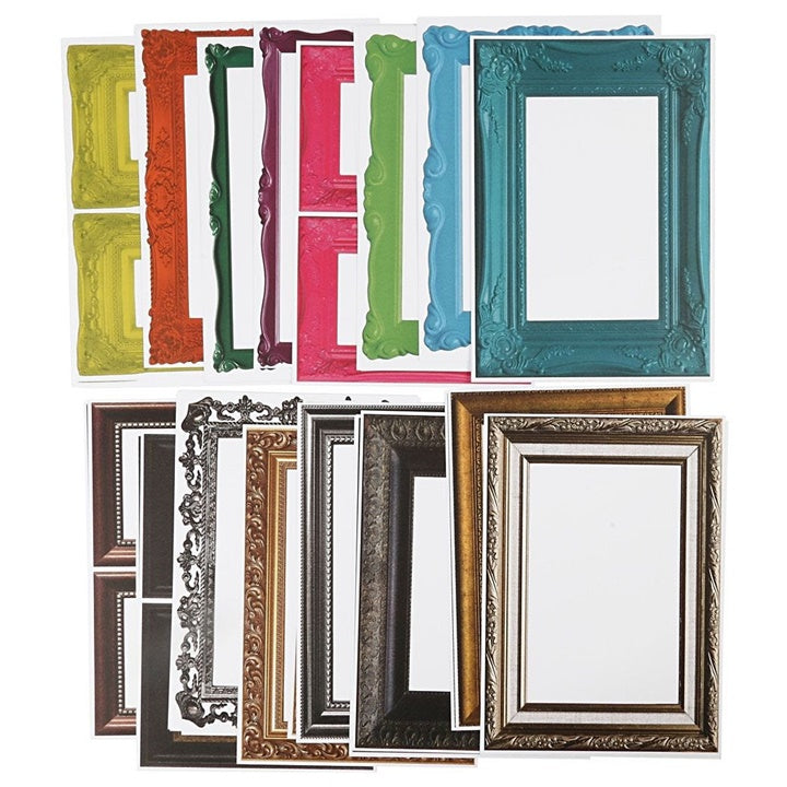 Cornici in carta - vari colori - set da 64 pezzi