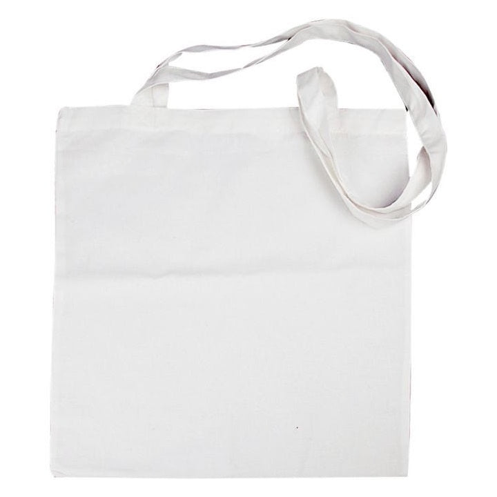 Borsa per la spesa in cotone bianca - 38 х 42 cm