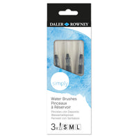 DALER ROWNEY Simply set di pennelli con serbatoio d'acqua 3 pz