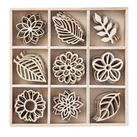 Set dei ornamenti in legno - 45 pezzi