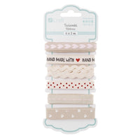 Nastri di cotone "Handmade with Love" (fatti a mano con amore)