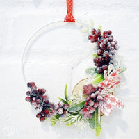 Foglie decorative 3D ricoperte di brina 5 pz