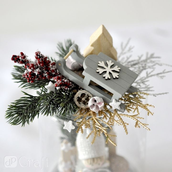 Ramoscelli decorativi 3D con piccole bacche rosse