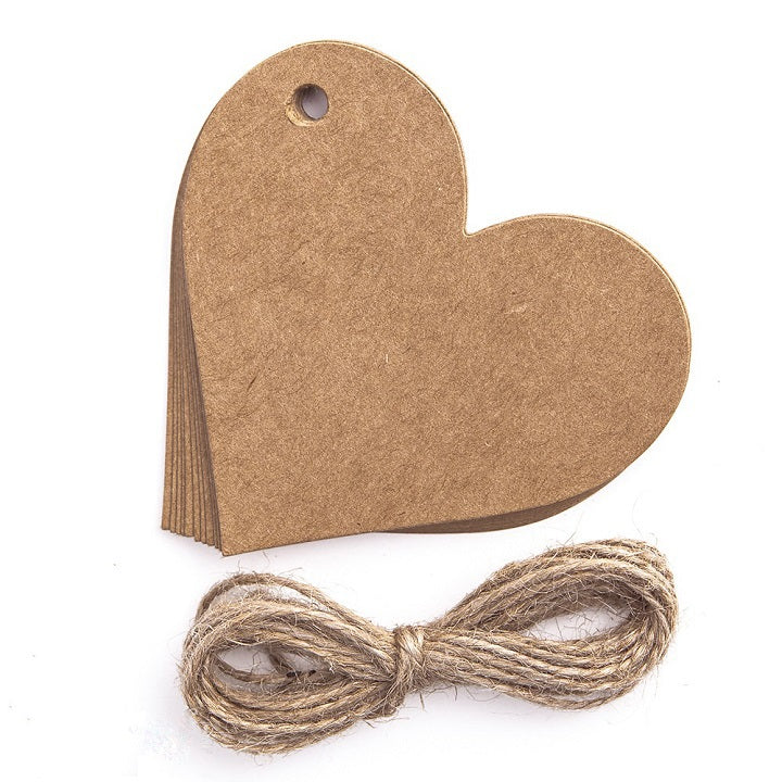 Ornamenti in cartoncino da decorare - cuori - 12 pezzi