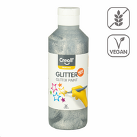 Pittura glitterata Creall Glitter 250 ml - argento