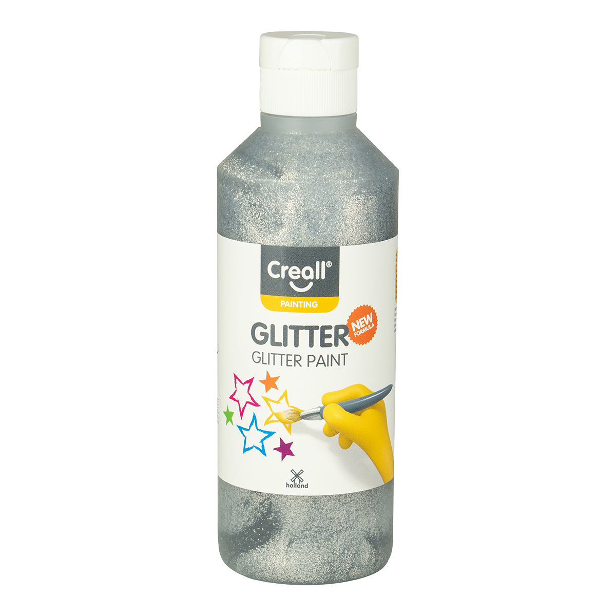 Pittura glitterata Creall Glitter 250 ml - argento