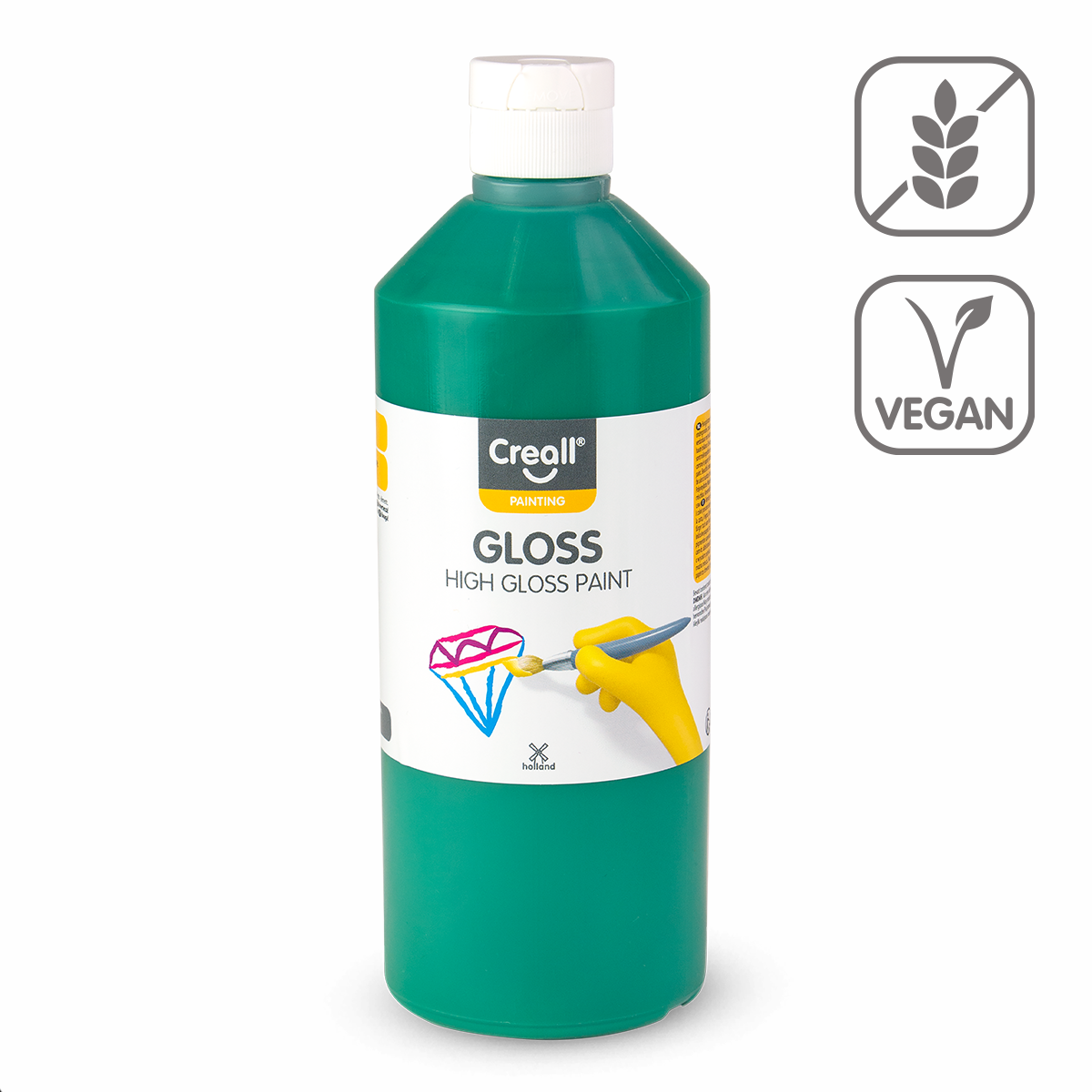 Pittura polivinilica lucida Creall Gloss 500 ml – verde