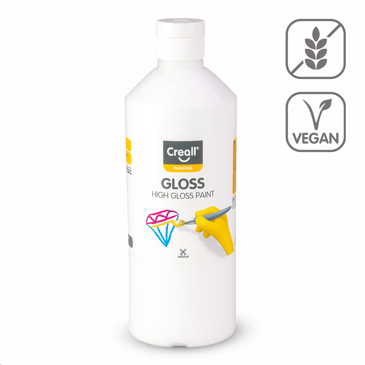 Pittura polivinilica lucida Creall Gloss 500 ml – bianco