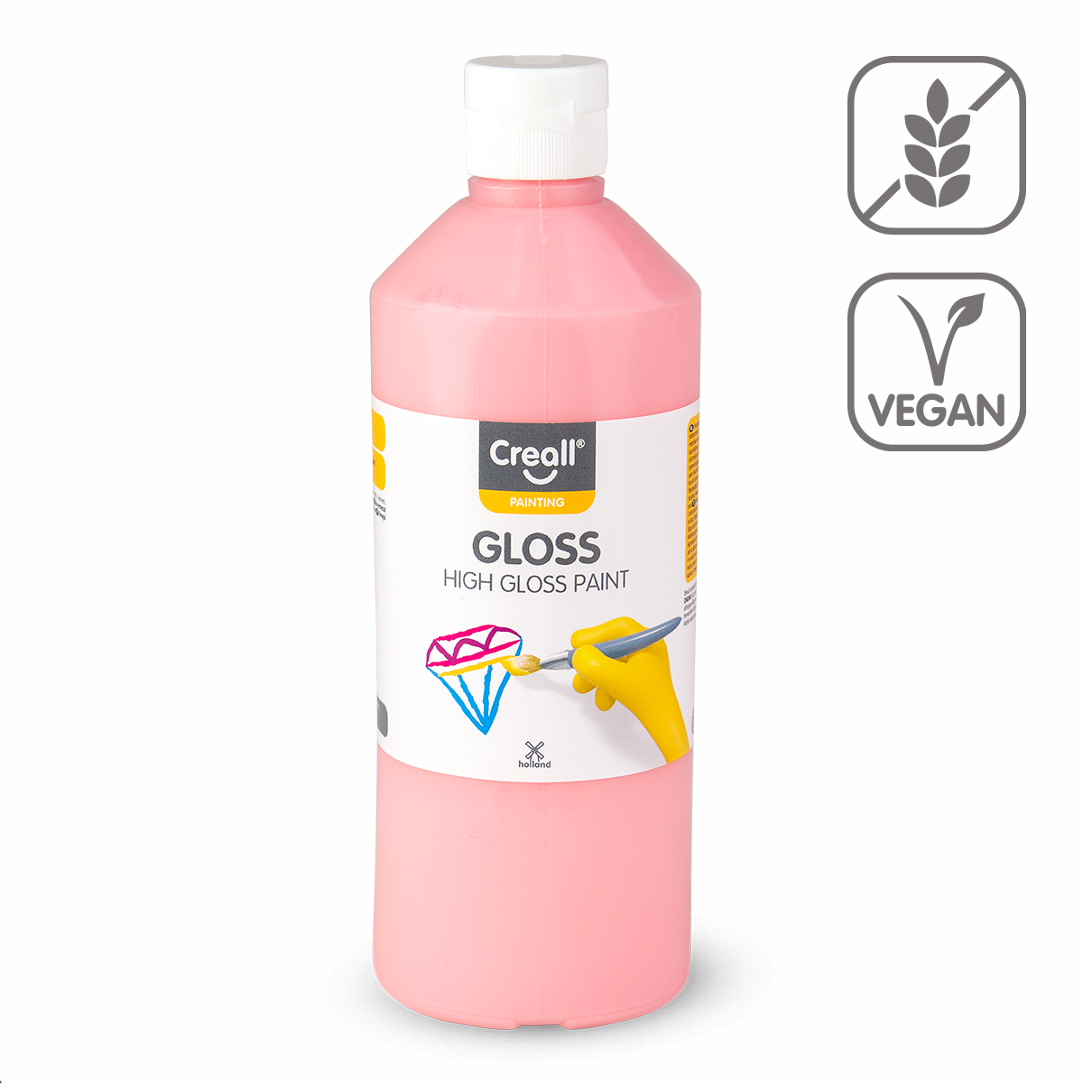 Pittura polivinilica lucida Creall Gloss 500 ml – rosa