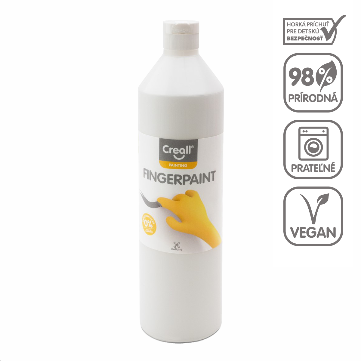 Pittura a dita Creall - 750 ml – bianco