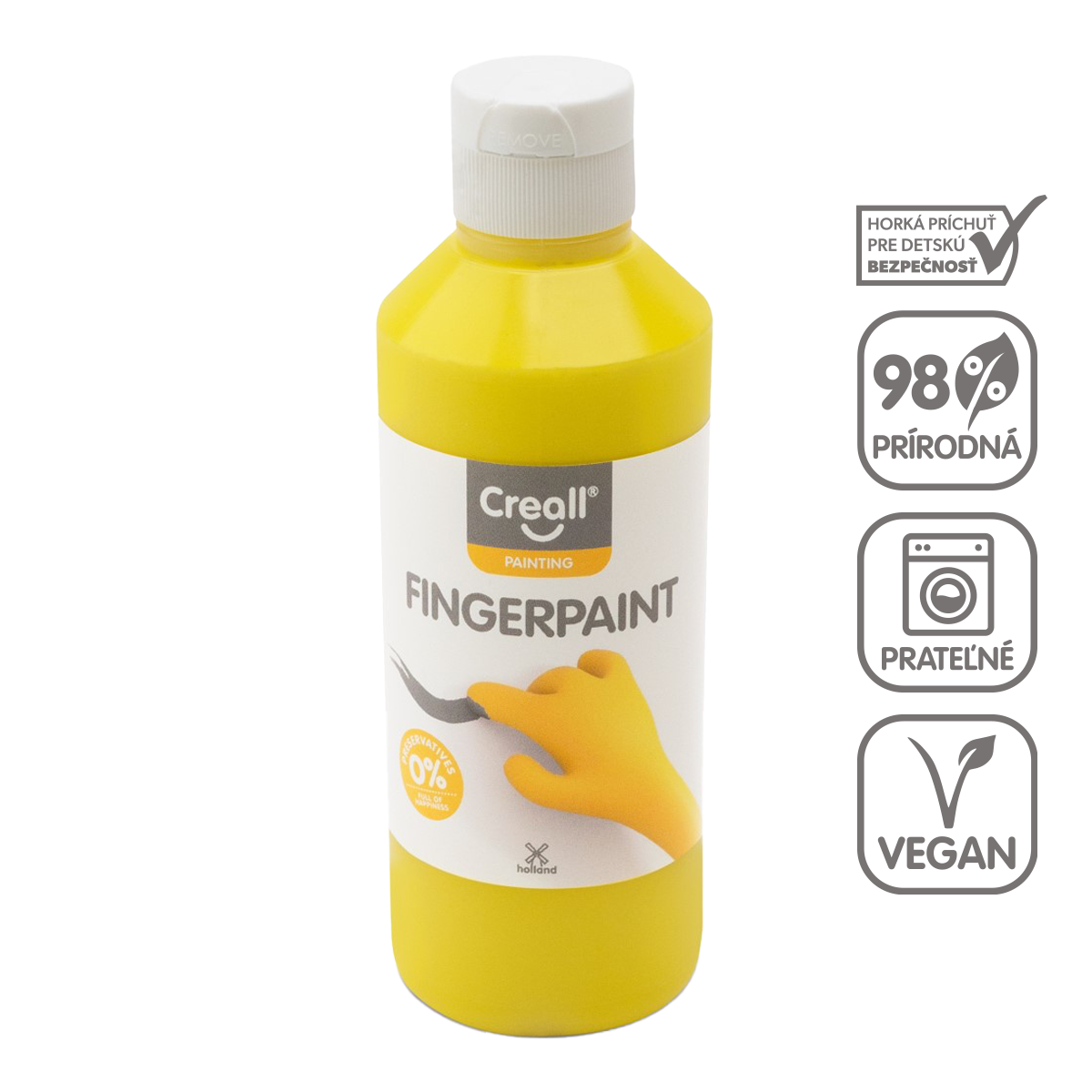 Pittura a dita Creall 250 ml – giallo