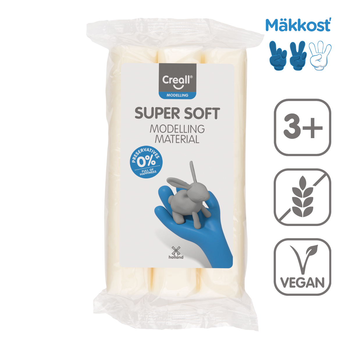 Pasta modellabile Creall Super Soft 500 g – bianco