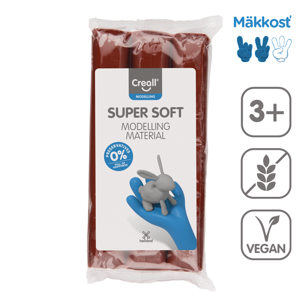 Pasta modellabile Creall Super Soft 500 g – marrone