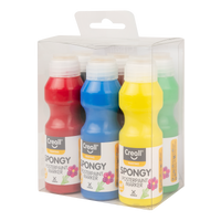 Set di tempere con spugnetta Creall Spongy – 6 × 70 ml