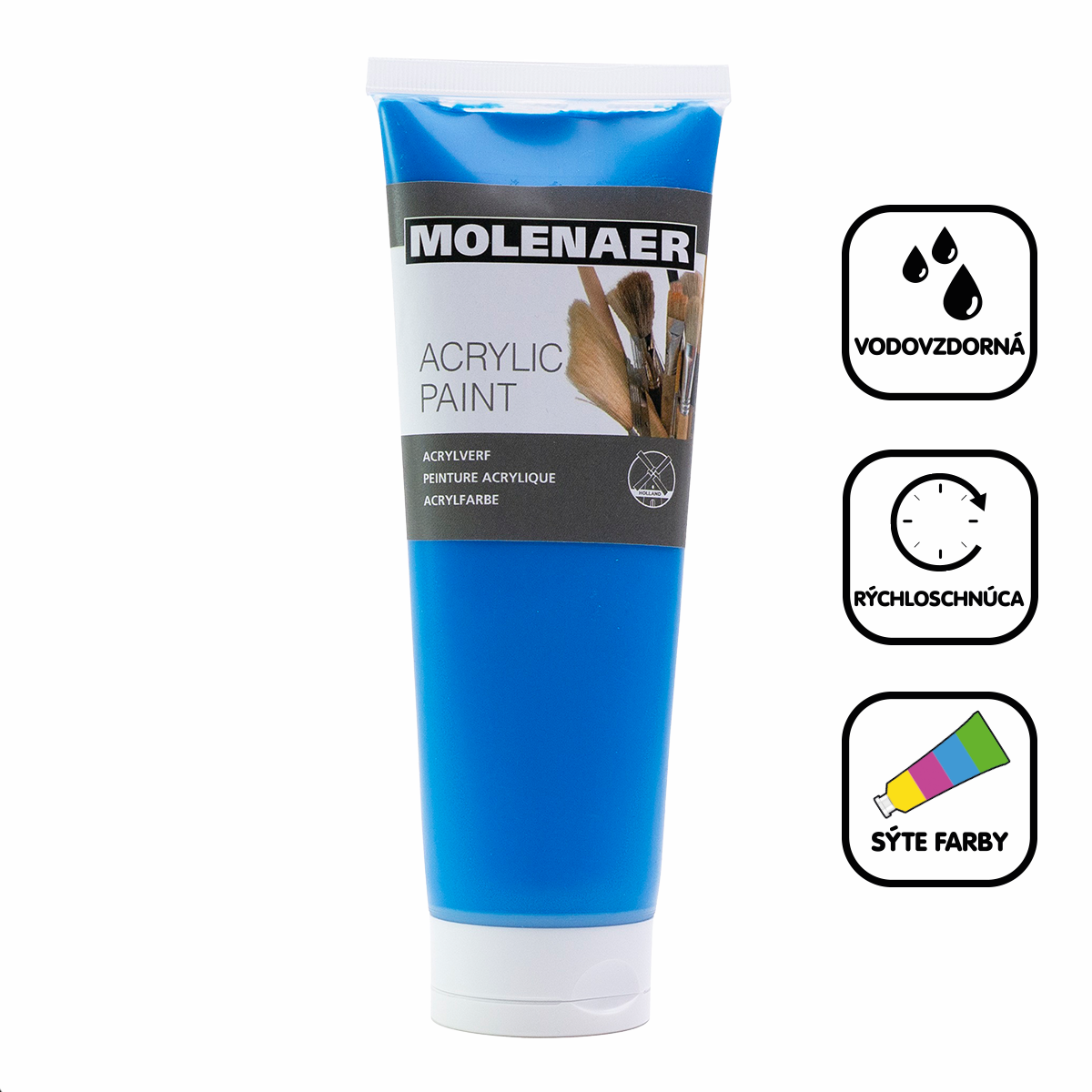Colore acrilico Molenaer 250 ml – blu