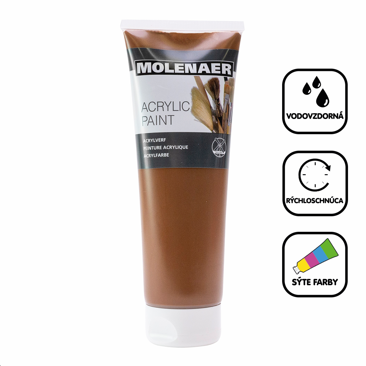 Colore acrilico Molenaer 250 ml – marrone