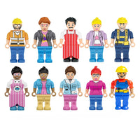 Set di figure lego 10 pezzi set 1